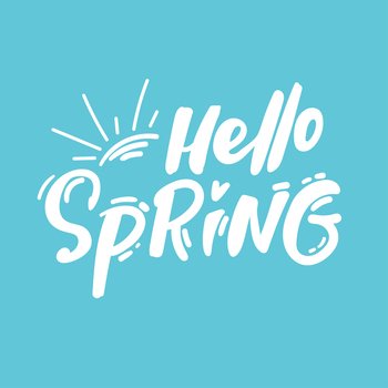 Hello Spring hand sketched logotype, badge typography icon. Lettering spring season with leaf for greeting card, invitation template. Retro, vintage lettering banner poster template background. Hello Spring hand sketched logotype, badge typography icon. Lettering spring season with leaf for greeting card, invitation template. Retro, vintage lettering banner poster template background,