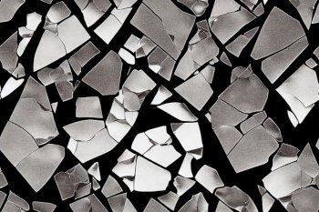 Vertical shot of shattered surface abstract background 3d illustrated