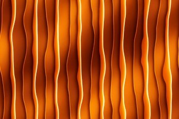 Vertical shot of orange acrylic decorative textures design 3d illustrated