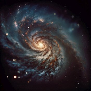 Birth of a galaxy 3d illustrated