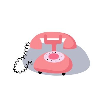 retro cartoon pinky phone