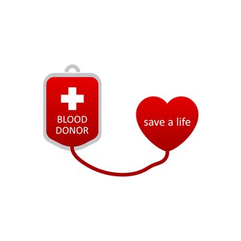 Blood transfusion, donor icon. The concept of medicine, donation, donate life.
