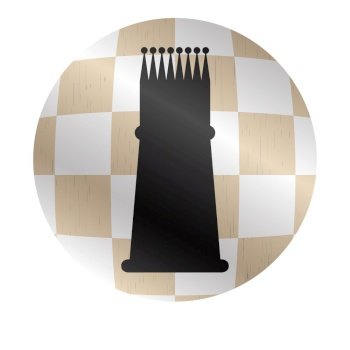 Icon chess king. Chessboard symbol, checkmate and rank, button and sign, strategy and sport. Vector graphic illustration. Icon chess king