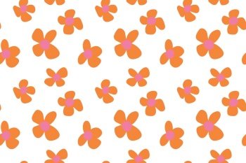 Hand drawn abstract ditsy flowers seamless pattern. Repeating floral vector pattern.. Hand drawn abstract ditsy flowers seamless pattern.
