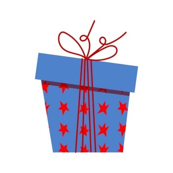 Merry christmas and Happy New Year. Blue Gifts box. Vector illustration. Merry christmas and Happy New Year. Blue Gifts box.