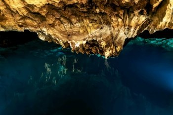 Aracena, Spain - 16 March, 2022: view of the Gruta de las Maravillas Cave in Aracena