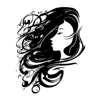 Abstract vector illustration of a beautiful woman. Female silhouette. Great for the logo of the beauty industry. Vector illustration. Abstract vector illustration of a beautiful woman. Female silhouette. Great for the logo of the beauty industry.