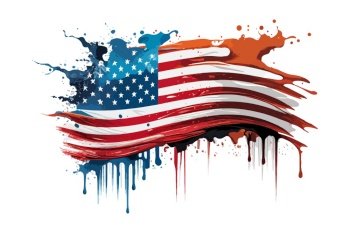 Abstract flag of america. Vector illustration desing.