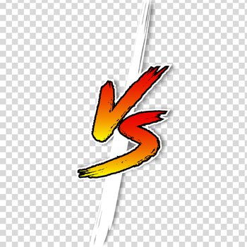 Symbol fight or versus competition VS vector illustration.