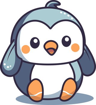 Cheerful Penguin Pals: Kawaii T-shirt Design