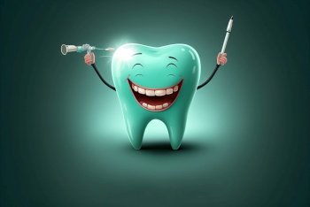 Funny Dentist Day poster with retro styled tooth and vintage equipment. Generated AI. Funny Dentist Day poster with retro styled tooth and vintage equipment. Generated AI.