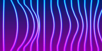 Neon lines background with glowing 80s retro vaporwave or synthwave style