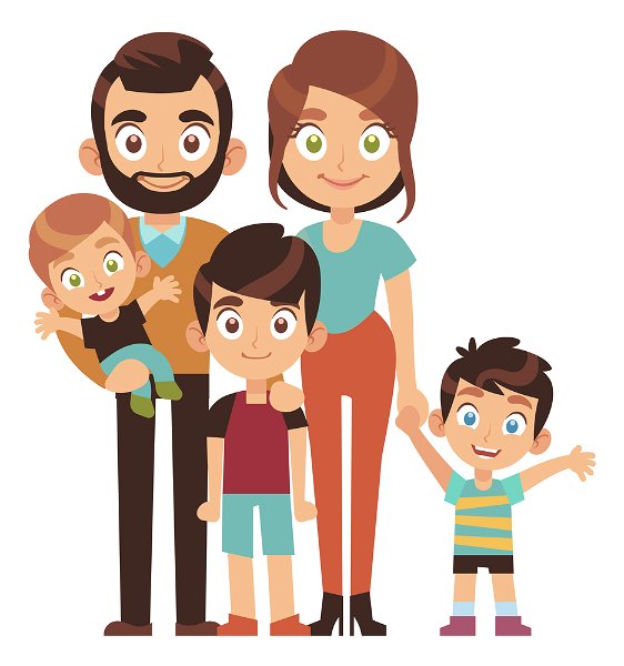 cartoon family portrait. big family together. vector illustration. cartoon  family portrait | Cheap Royalty Free Subscription, Stock Photos, Vector  Illustrations & Fonts