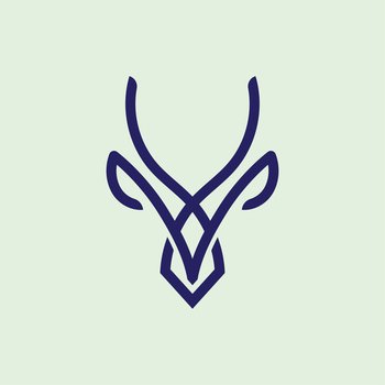 abstract gazelle head geometric vector, Gazelle animal logo icon design template