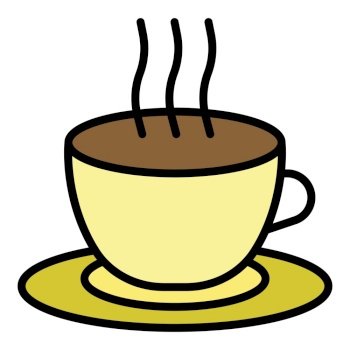 Brazil coffee cup icon. Outline Brazil coffee cup vector icon color flat isolated. Brazil coffee cup icon color outline vector
