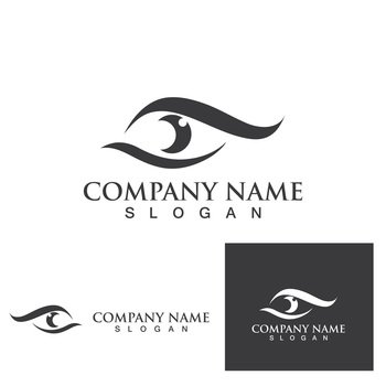Eye care logo and symbol health 