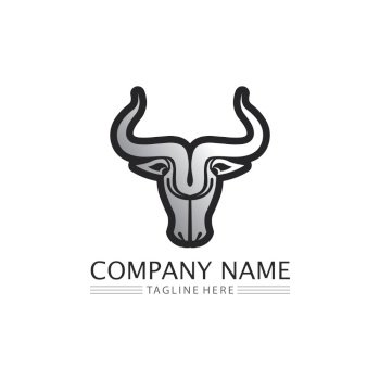Bull and buffalo head cow animal  mascot logo design vector for sport horn buffalo animal mammals head logo wild matador