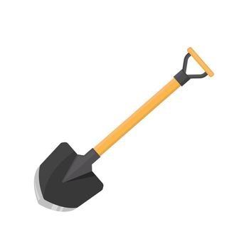 shovel cartoon element vector illustration design template