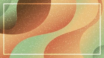 Abstract nature color background dynamic waves pattern and dotted grain spread with frame line. Vector graphic illustration