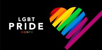 Pride LGBTQ sticker set, symbols set in rainbow color, Pride Flag, Heart, Peace, Rainbow, Love,  Freedom Symbols. Gay Pride Month. Flat design signs isolated