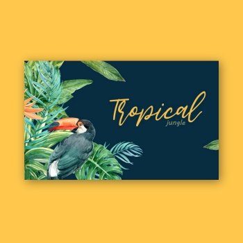  Tropical frame watercolor