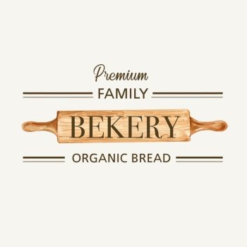 Logo symbol Bakery template. Bread and bun collection. home made , creative watercolor vector illustration design