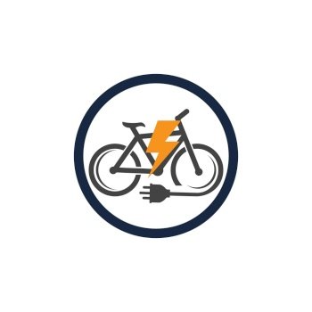vector illustration of  Electric Bike  Logo Design
