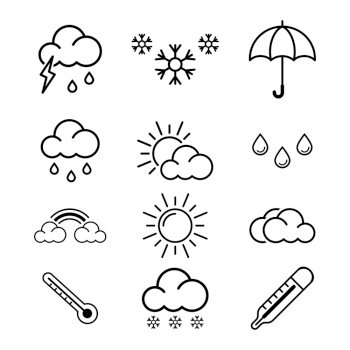 Weather icon set vector