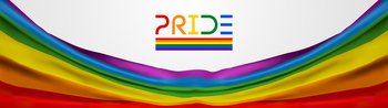 Pride flag waving. Color background. Lgbtq community gay event.. Pride flag waving. Color background. Lgbtq community gay event. Vector illustration.
