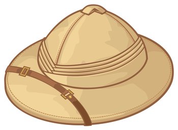 Safari hat vector illustration
