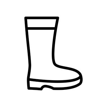 rubber boot line icon