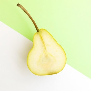 top view half pear
