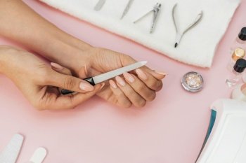 nail hygiene care using file