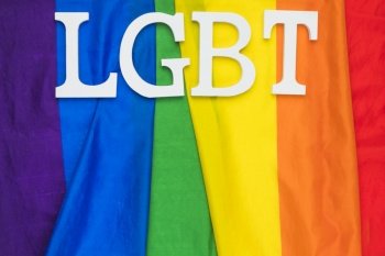 gay pride flag with abbreviation lgbt