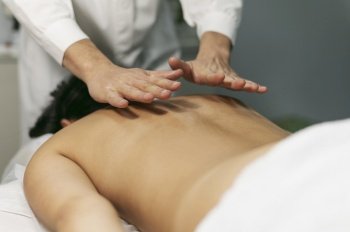 client massage session