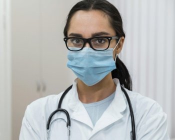 portrait doctor wearing medical masks
