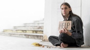homeless person begging help 4