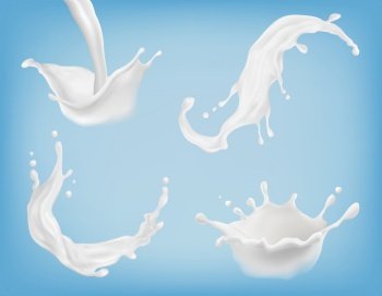 milk realistic illustration