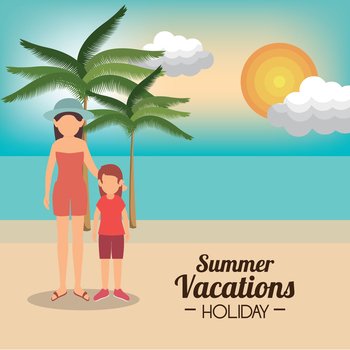 family summer vacation beach holiday