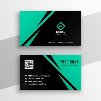 geometric black style business card design