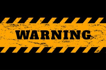 warning background in yellow and black colors