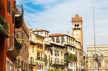 Gardello tower in a summer day in Verona, Italy
