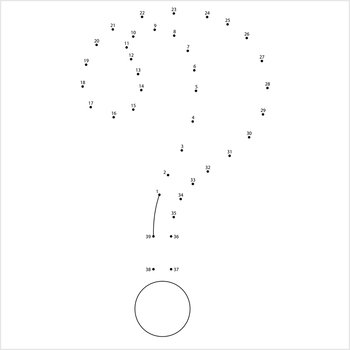 Question Mark Symbol Design Connect The Dots, Interrogation Point, Query, Eroteme, Punctuation Mark Vector Art Illustration, Puzzle Game Containing A Sequence Of Numbered Dots