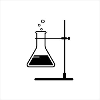 Laboratory Glass Beaker Icon Vector Art Illustration