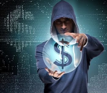 The hacker hacking banking financial system. Hacker hacking banking financial system