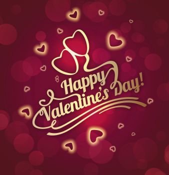 Valentines day festive background with heart pattern. Vector illustration. Card, wallpapers, flyer, invitation, poster, brochure, banner