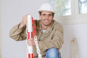 picture of man builder indoors