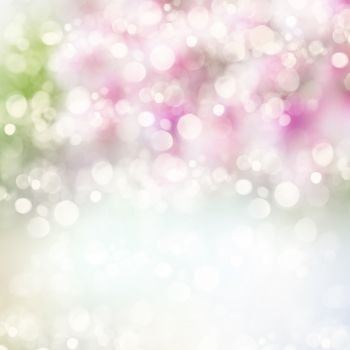 Pink, blue  and green  festive  bokeh background with light beams. Pink and violet   bokeh background