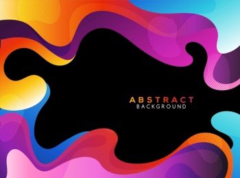 Color liquid organic shape. Moving colorful abstract background. Dynamic Effect. Vector Illustration. Design Template for poster and cover.. Moving colorful abstract background. Dynamic Effect. Vector Illustration. Design Template.
