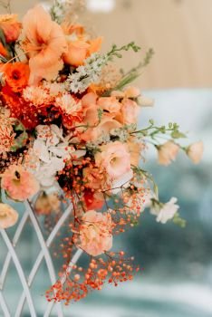 wedding decor with natural elements